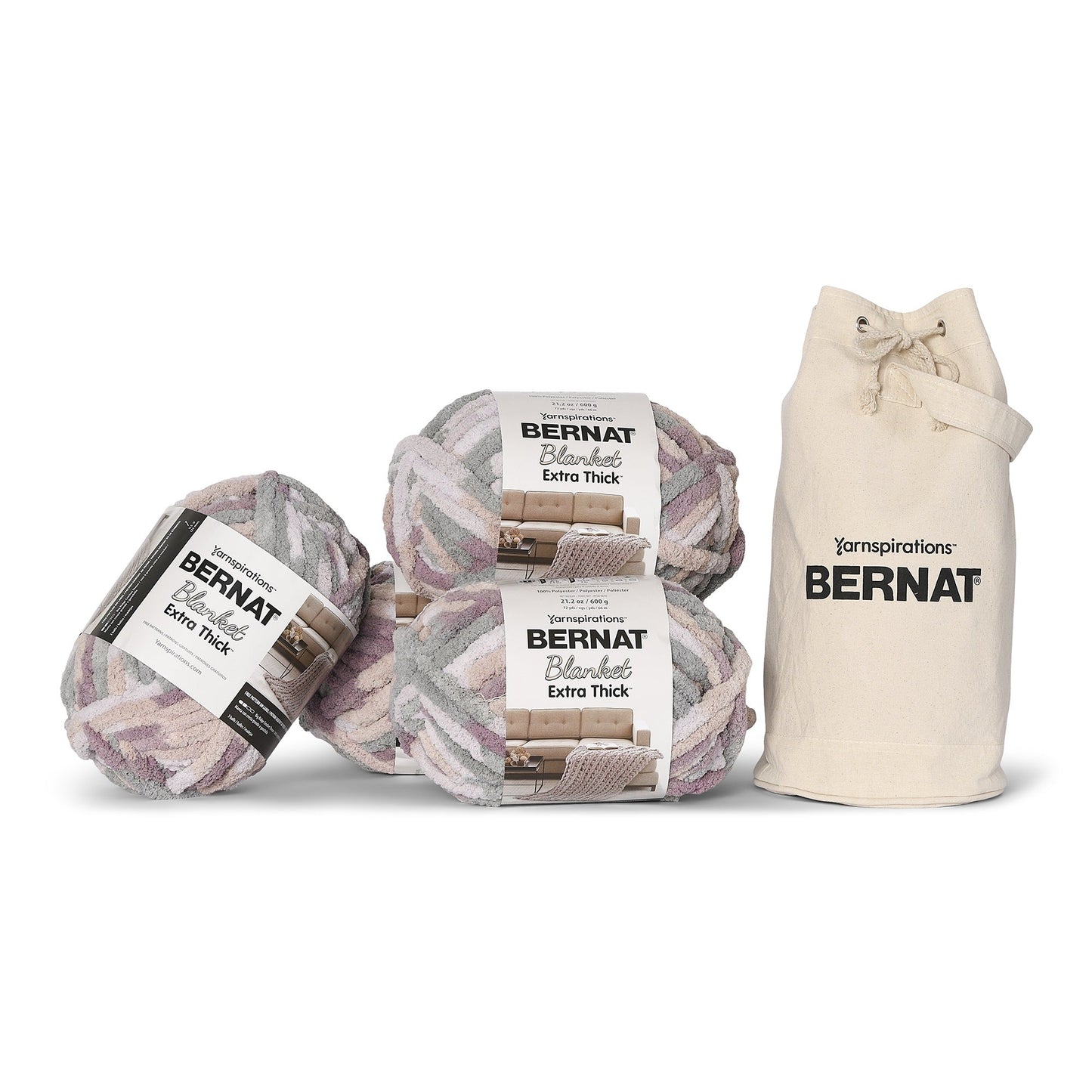 Bernat Blanket Extra Thick Value Pack with Canvas Bag