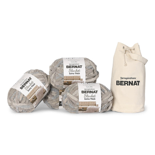 Bernat Blanket Extra Thick Value Pack with Canvas Bag